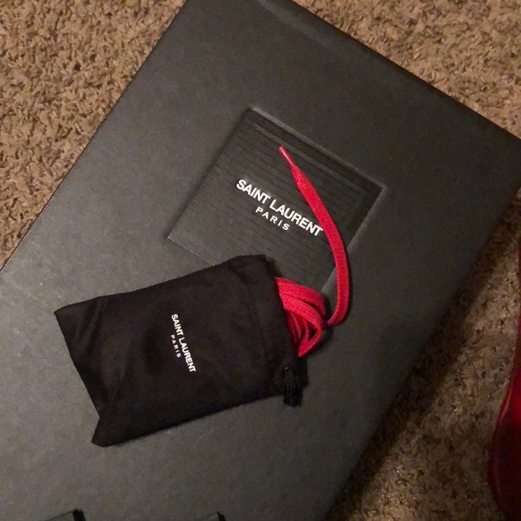 Authentic Lipstick Red Saint Laurent MENS Sneakers - Picture 7 of 7